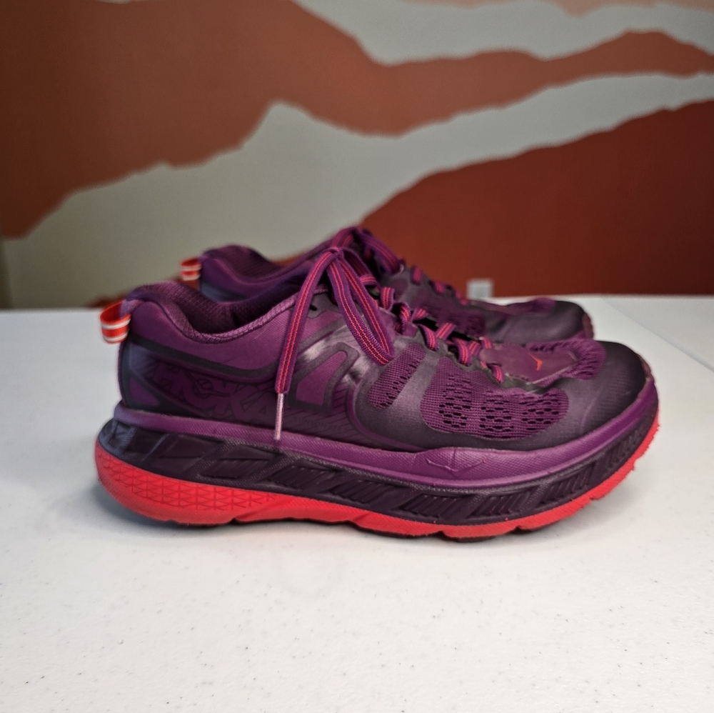 HOKA Stinson ATR 5 Trail-Running Shoes Women's 7 Purple Outdoor Gorpcore - Picture 2 of 10